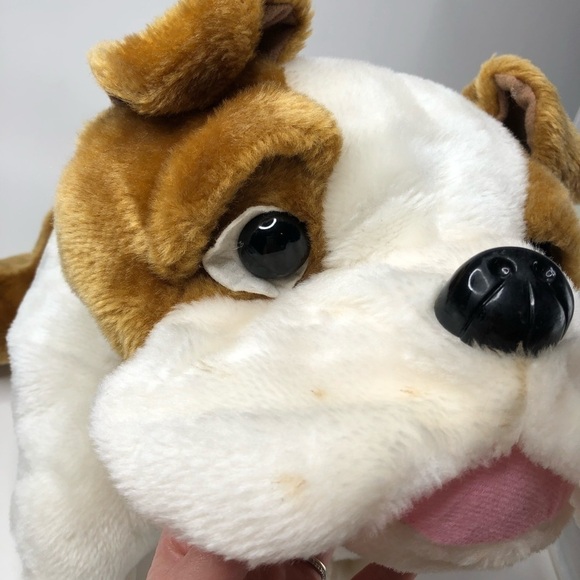 VINTAGE Kellytoy Tan White Bulldog Plush Stuffed Dog Animal Plushie Kids Stuffie - Picture 5 of 14